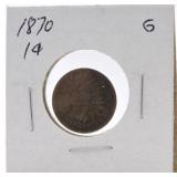 1870 Indian cent, G