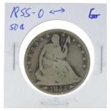 1855-O Seated Liberty half, G
