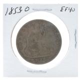 1853-O Seated Liberty half, EF40