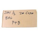 US Mint 2001 Kennedy half P & D bag, 200 coins