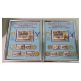 2 - JFK coin and stamp frames
