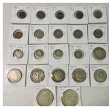 US coin lot: 4 Indian cents, 2 Lincoln wheat
