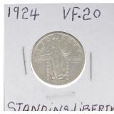 1924 Standing Liberty quarter, VF20