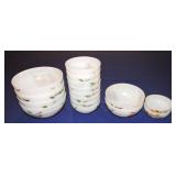 Fire King "Gay Fad" lot of bowls: 4 - 8 3/4", Fire King "Gay Fad" lot of bowls: 4 - 8 3/4",