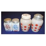 Polka Dot and Ships lot of 2 pair of shakers Polka Dot and Ships lot of 2 pair of shakers
