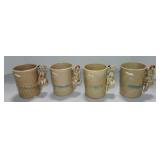 Enesco set of 4 mugs with lady handles Enesco set of 4 mugs with lady handles