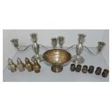 Sterling silver lot of 13 pieces, some weighted Sterling silver lot of 13 pieces, some weighted