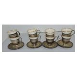 Wallace sterling silver set of 8 demitasse cups Wallace sterling silver set of 8 demitasse cups