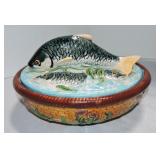 Majolica style fish tureen Majolica style fish tureen