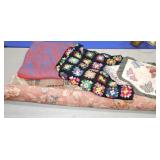 Lot of assorted rugs and textiles Lot of assorted rugs and textiles