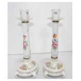 Dresden pair of candle sticks, 12 1/2" Dresden pair of candle sticks, 12 1/2"