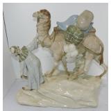 Early Lladro style camel figure, old staple Early Lladro style camel figure, old staple