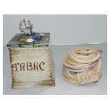 Lot of 2 tobacco humidors Lot of 2 tobacco humidors