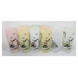 Lot of 11 glass tumblers with ladies Lot of 11 glass tumblers with ladies