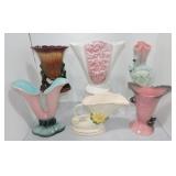 Hull Pottery lot of 6 vases Hull Pottery lot of 6 vases