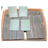 Box of leather bound miniature books, 98 books Box of leather bound miniature books, 98 books