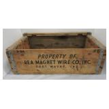Rea Magnet Wire Fort Wayne, IN wooden crate Rea Magnet Wire Fort Wayne, IN wooden crate