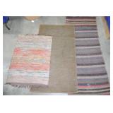 Lot of 3 loom rugs Lot of 3 loom rugs