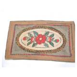 Hooked rug, 39"x23" Hooked rug, 39"x23"