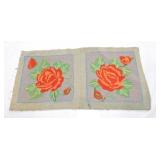Hooked rug, 41"x21" Hooked rug, 41"x21"