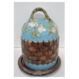 Majolica style cheese keeper, 13" Majolica style cheese keeper, 13"