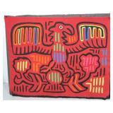 Hand sewn eagle textile, 14"x18" Hand sewn eagle textile, 14"x18"