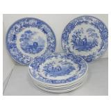 Spode set of 10 - 10 1/4" blue & white plates Spode set of 10 - 10 1/4" blue & white plates