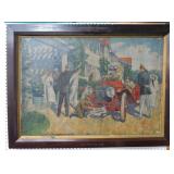 Print on canvase by Crompton, copywright 1912, Print on canvase by Crompton, copywright 1912,