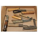 Lot of ice picks, folding ruler, and tools Lot of ice picks, folding ruler, and tools