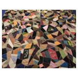 Antique crazy quilt, 77"x68" Antique crazy quilt, 77"x68"