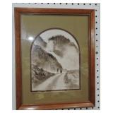 Engraving of Bergen Norway 1895 Engraving of Bergen Norway 1895
