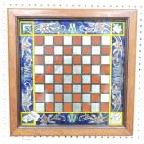 Foil checkerboard, cracked glass, 20"x20" Foil checkerboard, cracked glass, 20"x20"