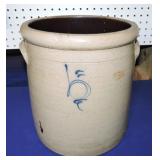 Crock with blue mark, 13"h Crock with blue mark, 13"h