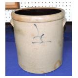 4 gallon crock, hairline 4 gallon crock, hairline