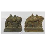 Pair of brass horse bookends Pair of brass horse bookends