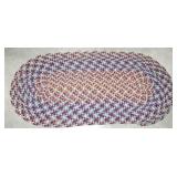 Braided rug, 58"x27" Braided rug, 58"x27"