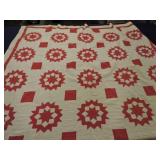 Antique quilt, 80"x72", wear Antique quilt, 80"x72", wear