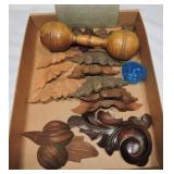 Lot of wooden drawer pulls and misc. Lot of wooden drawer pulls and misc.