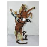 Roy Rogers steel die cut figure, 18", signed