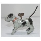 Japan tin lithograph dog wind up toy, 4 1/2"
