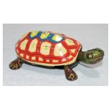Japan tin lithograph turtle wind up toy, works,