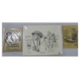 Bill Elliot, Roy Rogers movie posters 13"x9 1/2",