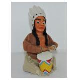 Japan wind up Indian drummer, 8"