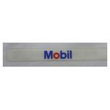 Mobil Oil glass gas pump insert, 3"x25"