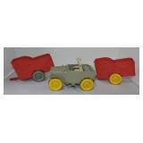 Roy Rogers jeep and 2 trailers, jeep lacking