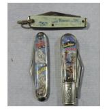 Lone Ranger lot of 3 pocket knives