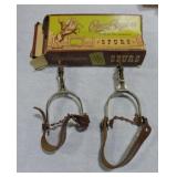Roy Rogers pair of spurs with box