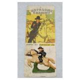 Hopalong Cassidy pewter toy on original card stock