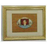 Rudolph Valentino framed cigar box label