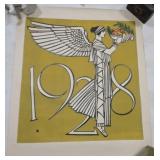 1928 poster, 24"x20 1/2"
